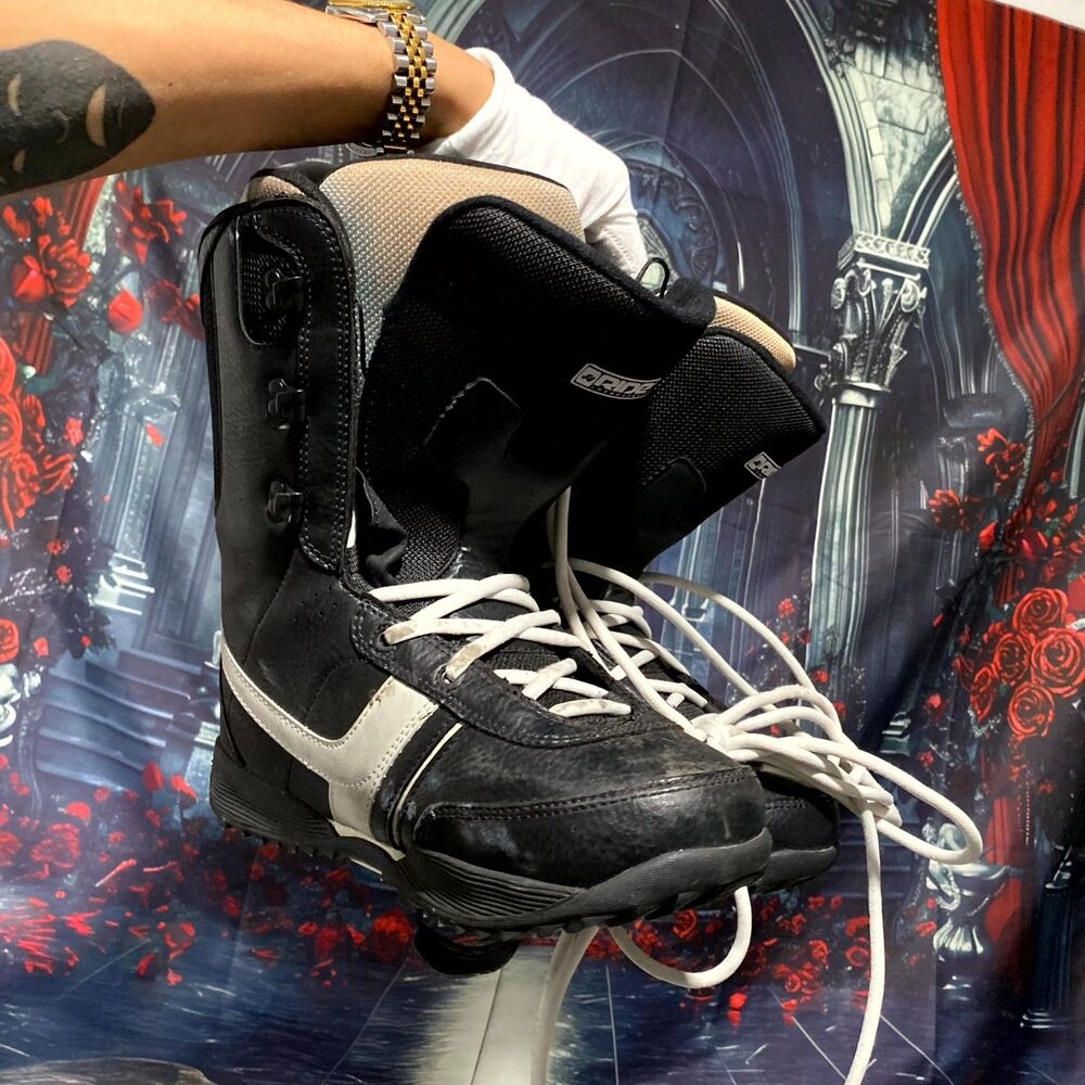 Ride Snow Boots Men's 8.5 Black Leather Snowboarding Hiking Outdoor Ski Winter
